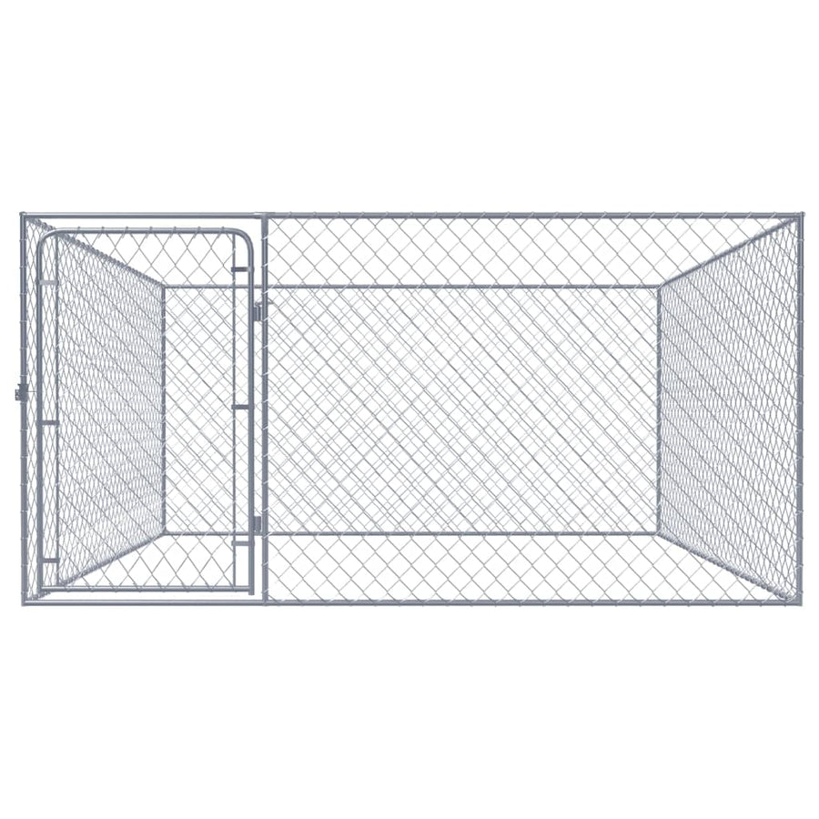 Hondenkennel Voor Buiten Gegalvaniseerd Staal 2 x 2 x 1 m