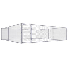 Hondenkennel voor buiten 4x4x1 m gegalvaniseerd staal 4 x 4 x 1 m