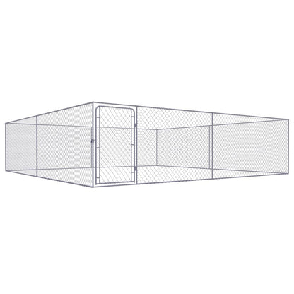 Hondenkennel voor buiten 4x4x1 m gegalvaniseerd staal 4 x 4 x 1 m
