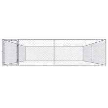 Hondenkennel voor buiten 4x4x1 m gegalvaniseerd staal 4 x 4 x 1 m