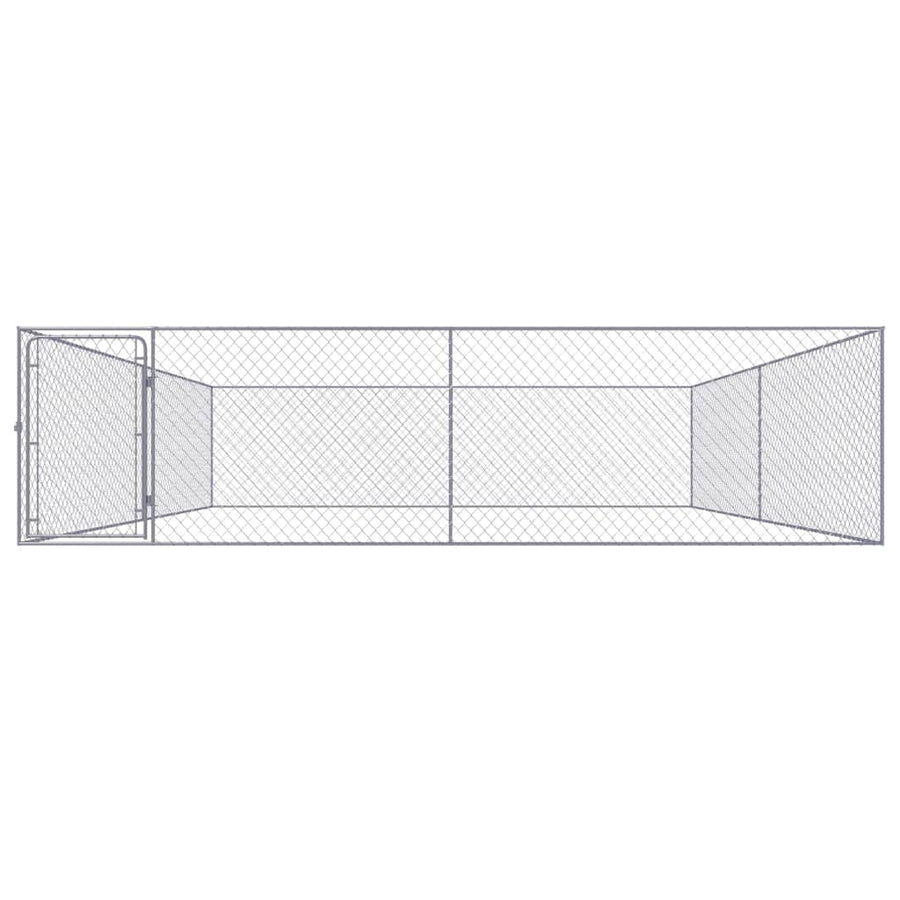 Hondenkennel voor buiten 4x4x1 m gegalvaniseerd staal 4 x 4 x 1 m