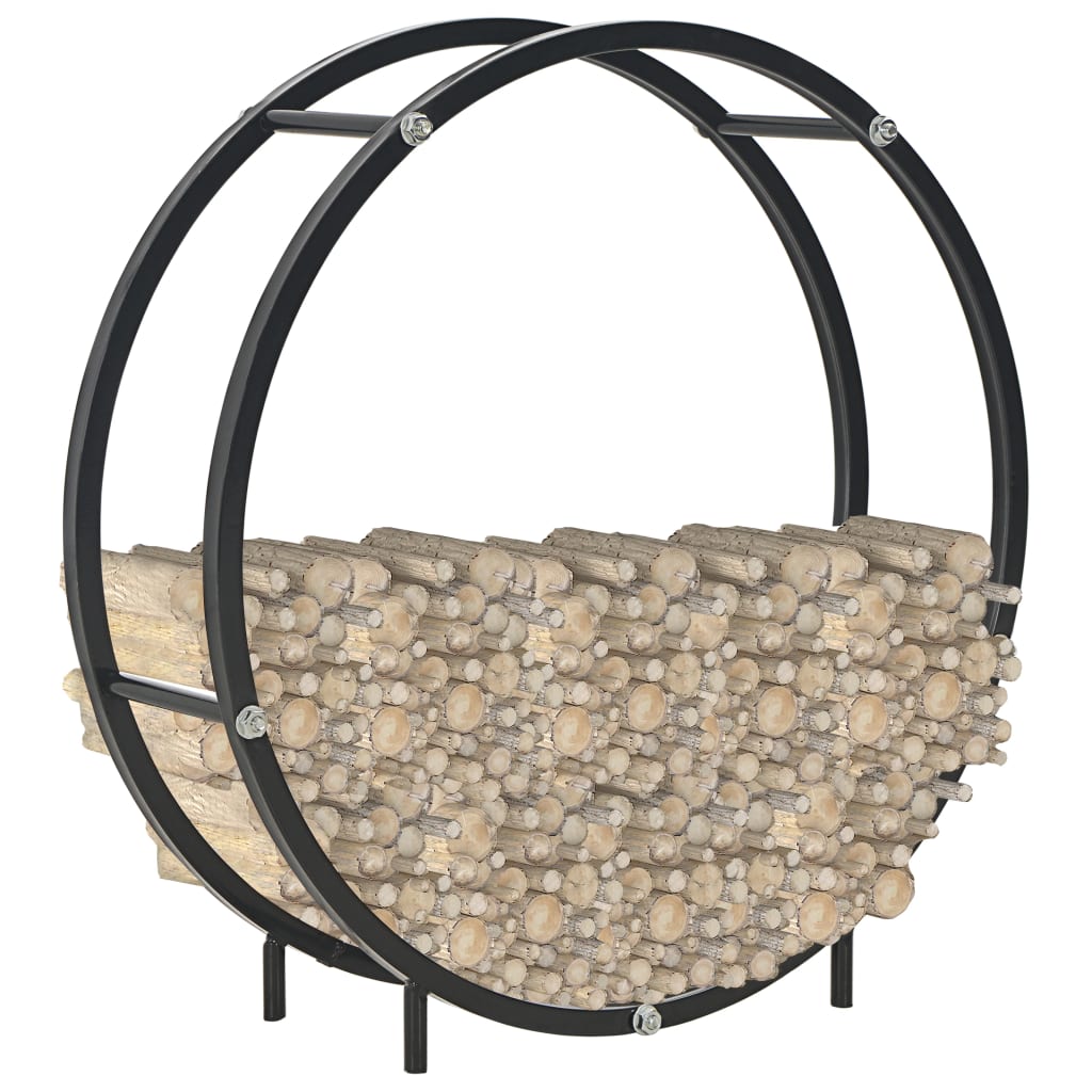 Haardhoutrek Staal Zwart 70 x 20 x 70 cm