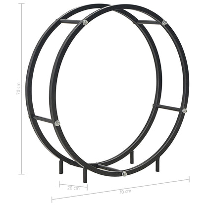 Haardhoutrek Staal Zwart 70 x 20 x 70 cm
