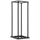 Firewood rack with base 37x37x113 cm steel black