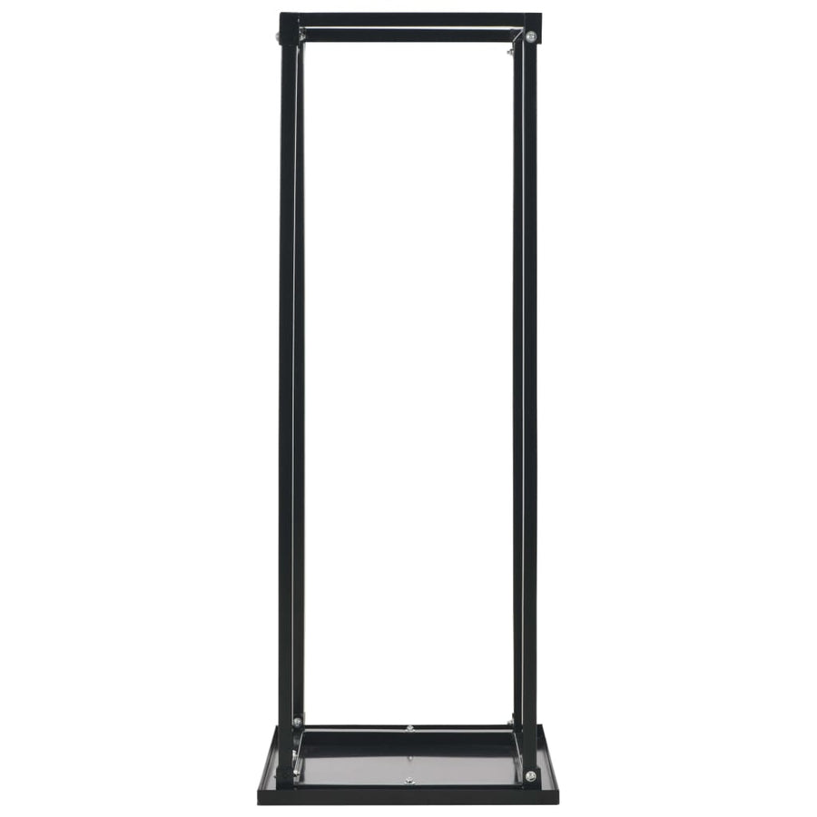 Haardhoutrek Met Basis Staal Zwart 37 x 37 x 113 cm
