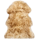 Rug 60x90 cm sheepskin mottled brown