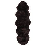 Vloerkleed schapenvacht 60x180 cm bruin