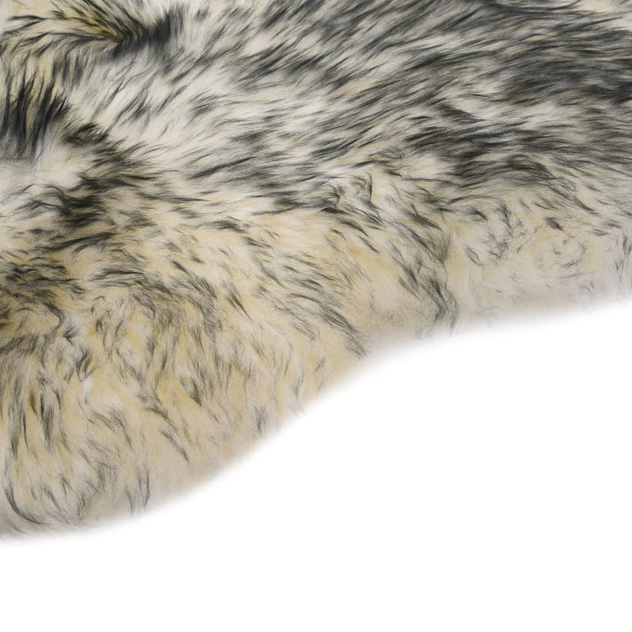 Vloerkleed Schapenvacht Gemêleerd Donkergrijs 60 x 180 cm mottled dark grey