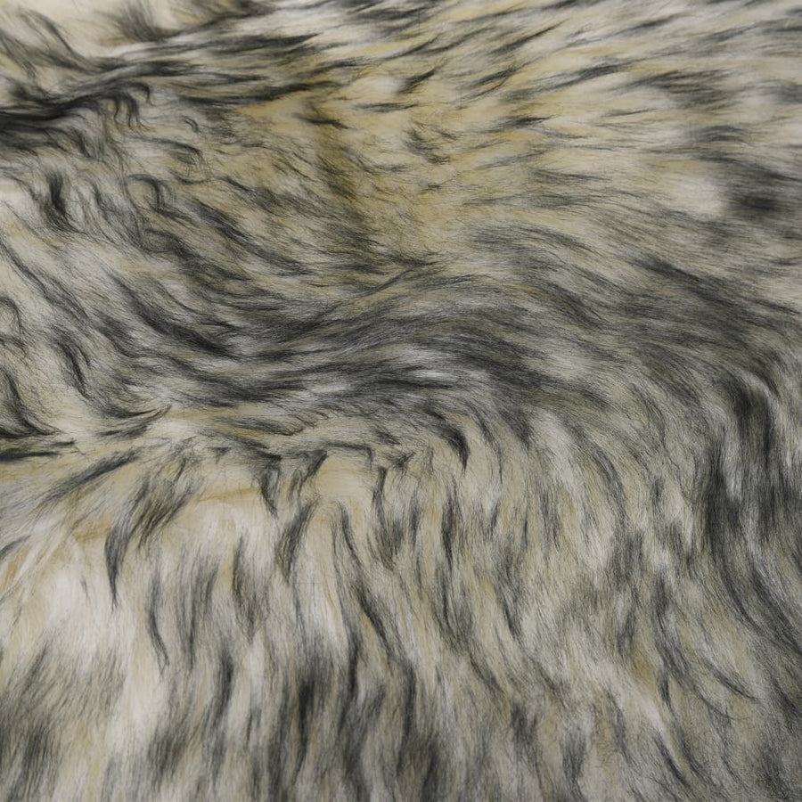 Vloerkleed Schapenvacht Gemêleerd Donkergrijs 60 x 180 cm mottled dark grey