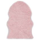 Rug 60x90 cm faux sheepskin pink