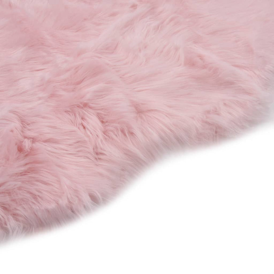 Vloerkleed 60X90 Cm Kunstschapenvacht Roze