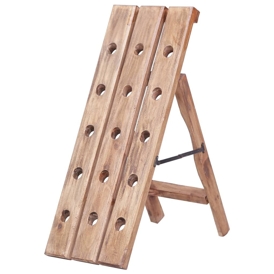 Wijnrek Voor 15 Flessen 26X50X70 Cm Massief Mahoniehout