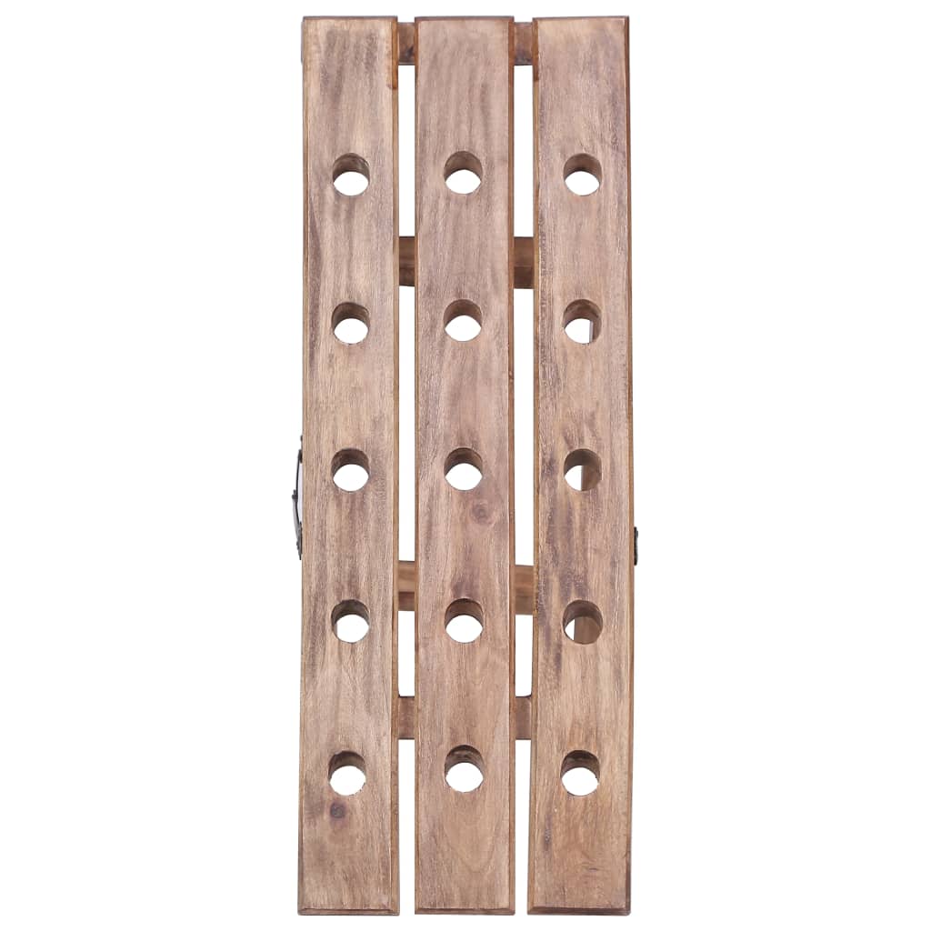 Wijnrek Voor 15 Flessen 26X50X70 Cm Massief Mahoniehout
