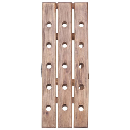 Wijnrek Voor 15 Flessen 26X50X70 Cm Massief Mahoniehout