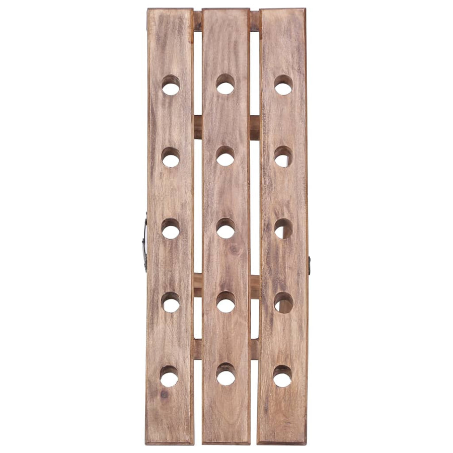 Wijnrek Voor 15 Flessen 26X50X70 Cm Massief Mahoniehout