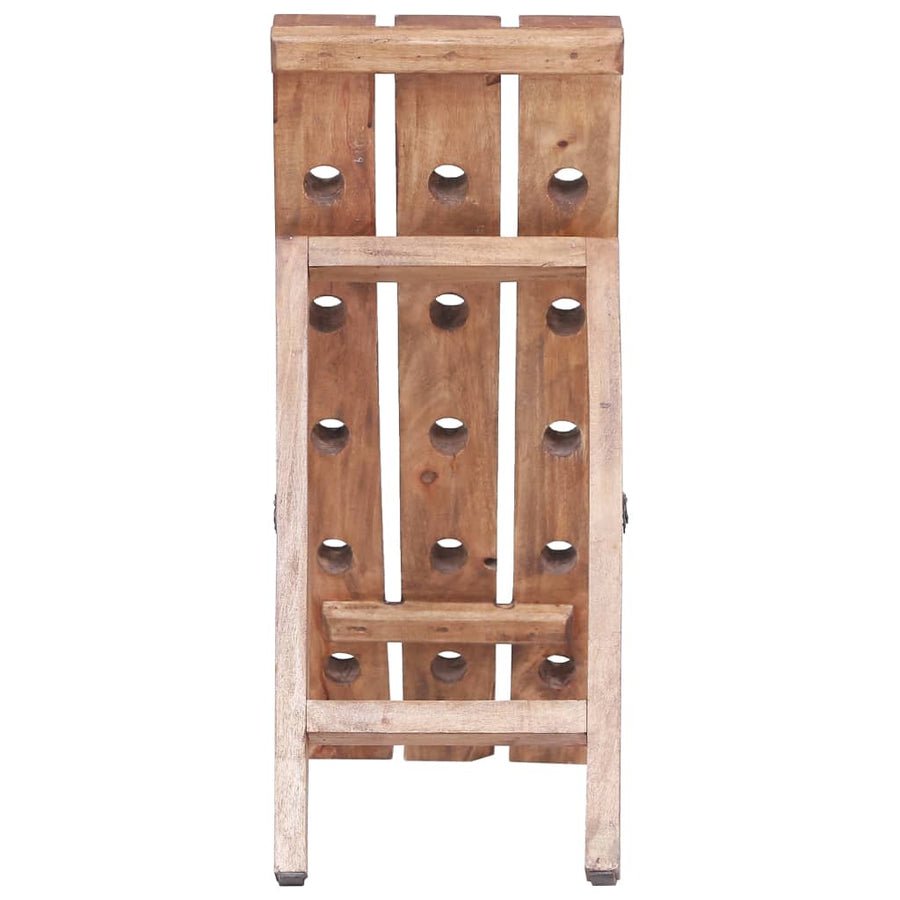 Wijnrek Voor 15 Flessen 26X50X70 Cm Massief Mahoniehout