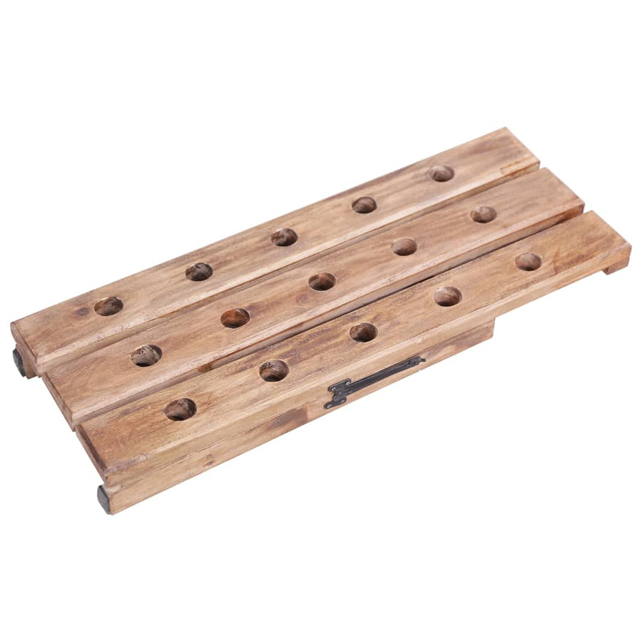 Wijnrek Voor 15 Flessen 26X50X70 Cm Massief Mahoniehout