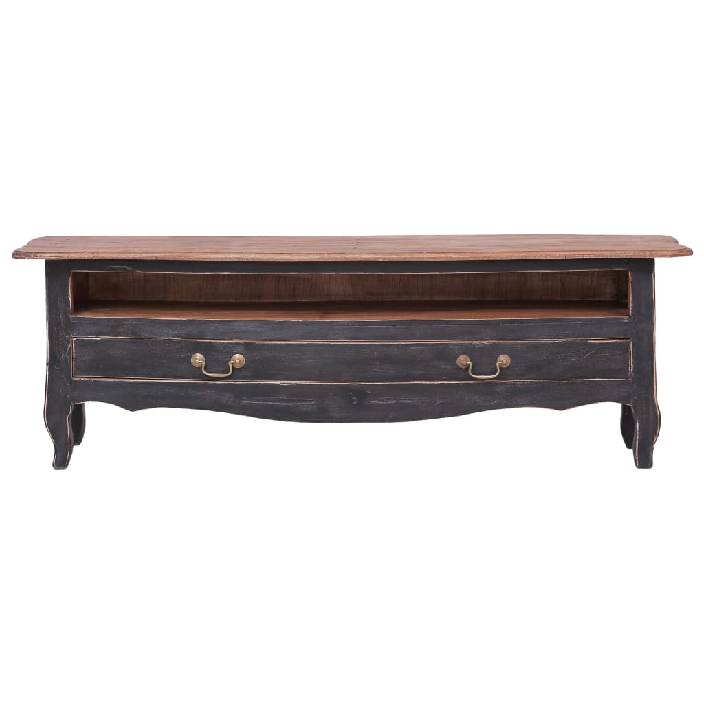 Tv-meubel 120x30x40 cm massief mahoniehout zwart