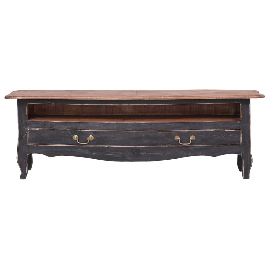 Tv-meubel 120x30x40 cm massief mahoniehout zwart