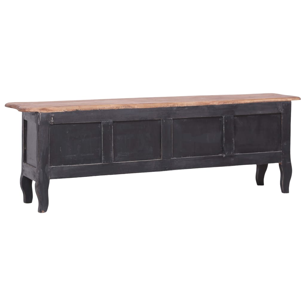 Tv-meubel 120x30x40 cm massief mahoniehout zwart