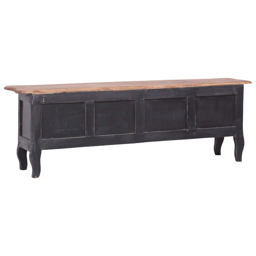 Tv-meubel 120x30x40 cm massief mahoniehout zwart