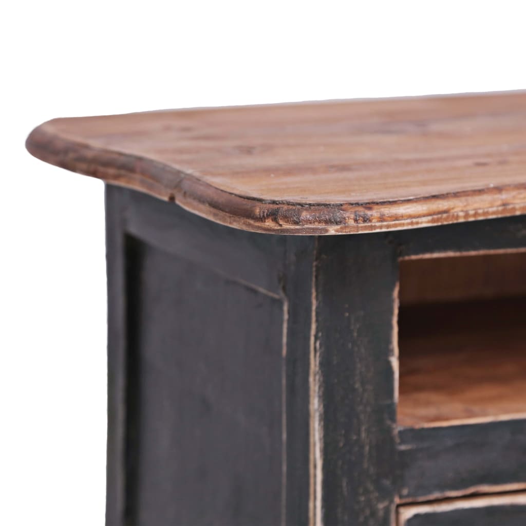 Tv-meubel 120x30x40 cm massief mahoniehout zwart