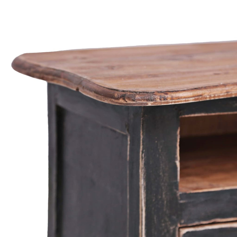 Tv-meubel 120x30x40 cm massief mahoniehout zwart