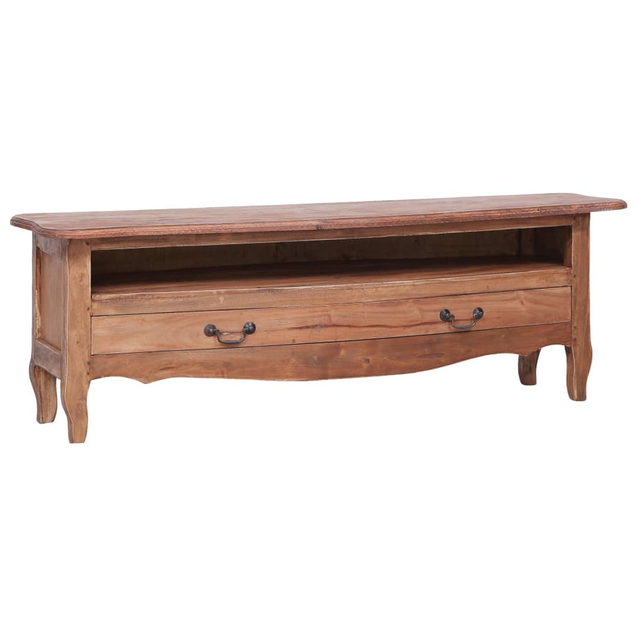Tv-Meubel 120X30X40 Cm Massief Gerecycled Hout Wit