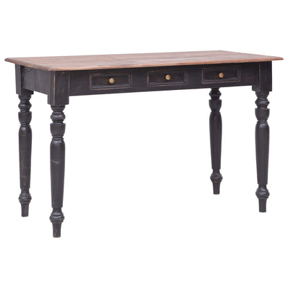 Bureau Met 3 Lades 117X57X75 Cm Massief Mahoniehout oudbruin