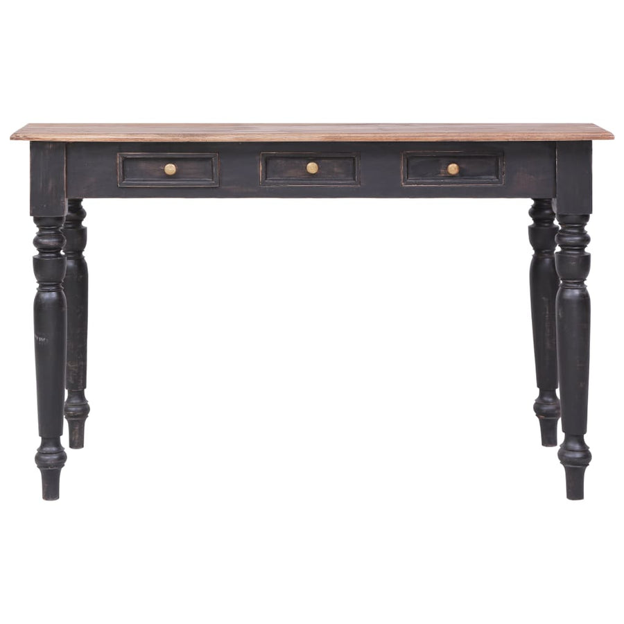 Bureau Met 3 Lades 117X57X75 Cm Massief Mahoniehout oudbruin