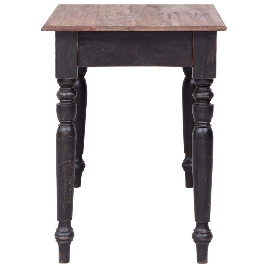 Bureau Met 3 Lades 117X57X75 Cm Massief Mahoniehout oudbruin