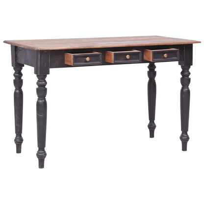 Bureau Met 3 Lades 117X57X75 Cm Massief Mahoniehout oudbruin