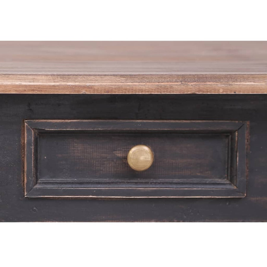 Bureau Met 3 Lades 117X57X75 Cm Massief Mahoniehout oudbruin
