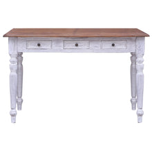 Bureau Met Lades 117X57X75 Cm Massief Gerecycled Hout Wit
