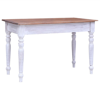 Bureau Met Lades 117X57X75 Cm Massief Gerecycled Hout Wit