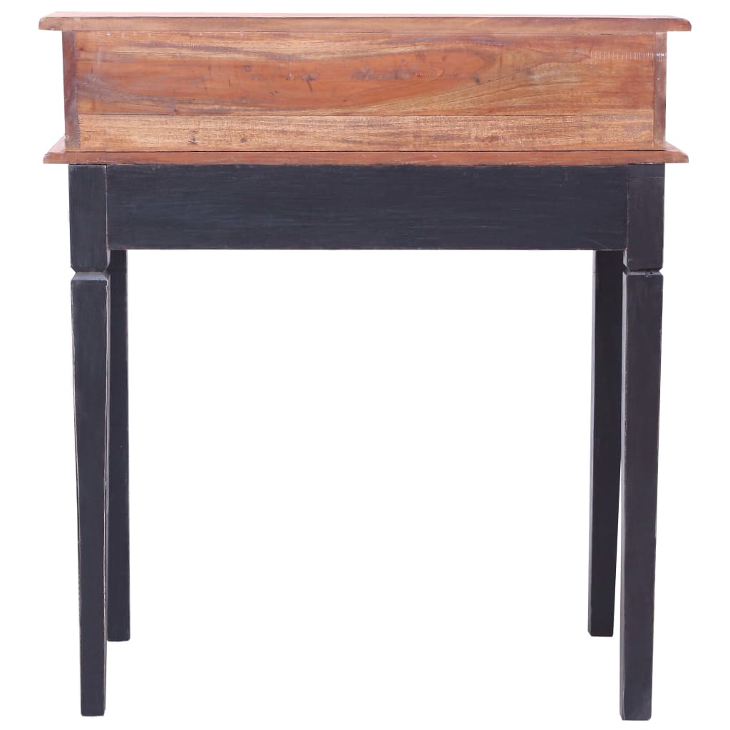 Schrijftafel Met Lades 90X50X101 Cm Massief Gerecycled Hout Zwart
