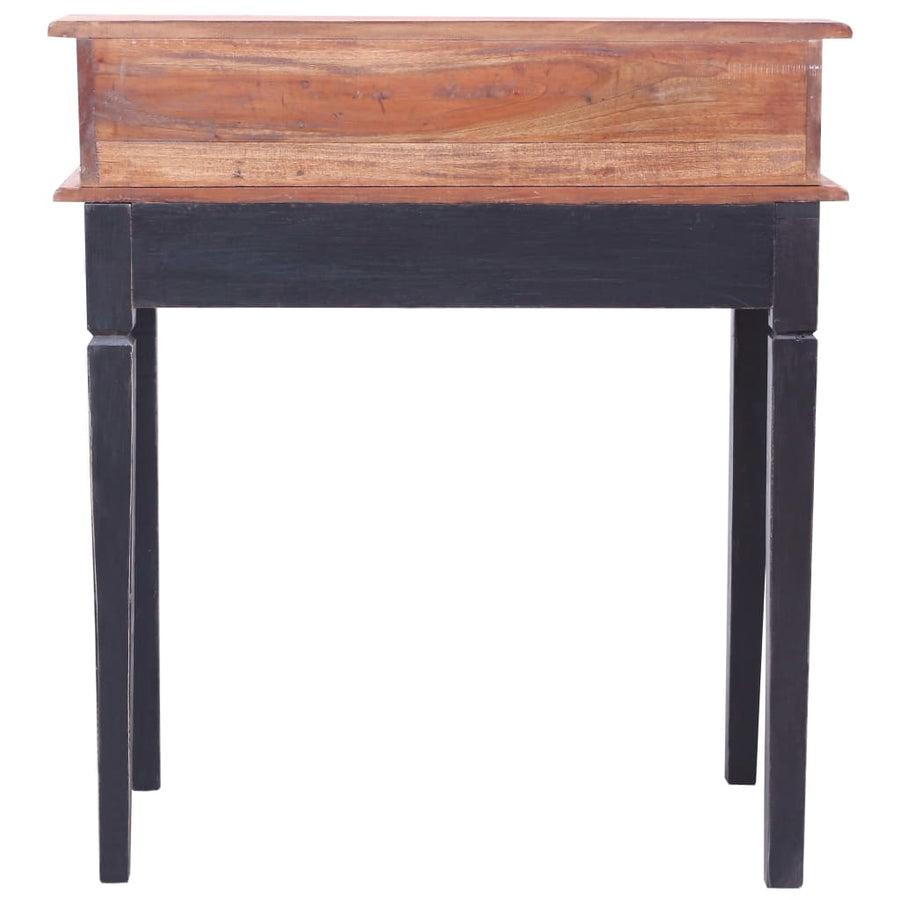 Schrijftafel Met Lades 90X50X101 Cm Massief Gerecycled Hout Zwart