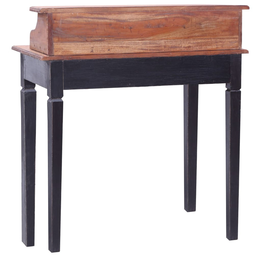 Schrijftafel Met Lades 90X50X101 Cm Massief Gerecycled Hout Zwart