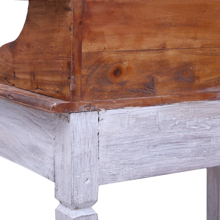 Schrijftafel Met Lades 90X50X101 Cm Massief Mahoniehout Wit