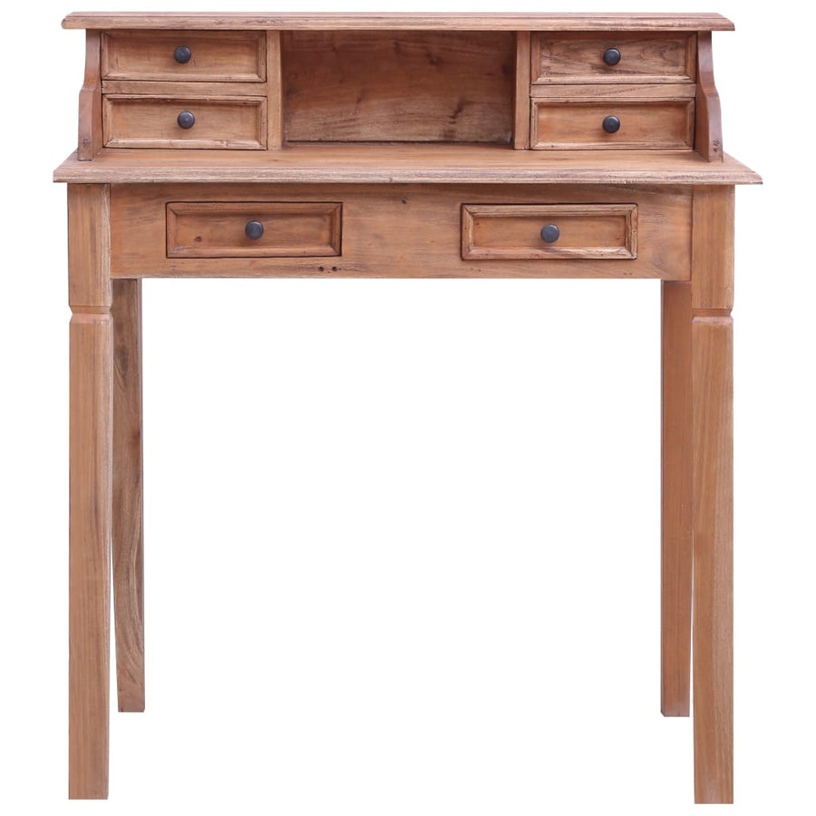 Schrijftafel Met Lades 90X50X101 Cm Massief Mahoniehout Bruin