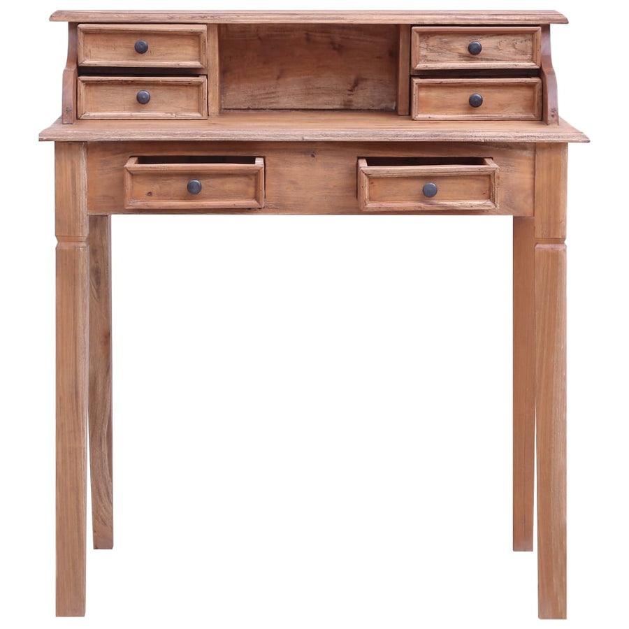 Schrijftafel Met Lades 90X50X101 Cm Massief Mahoniehout Bruin