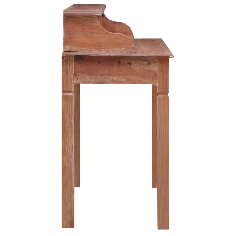 Schrijftafel Met Lades 90X50X101 Cm Massief Mahoniehout Bruin