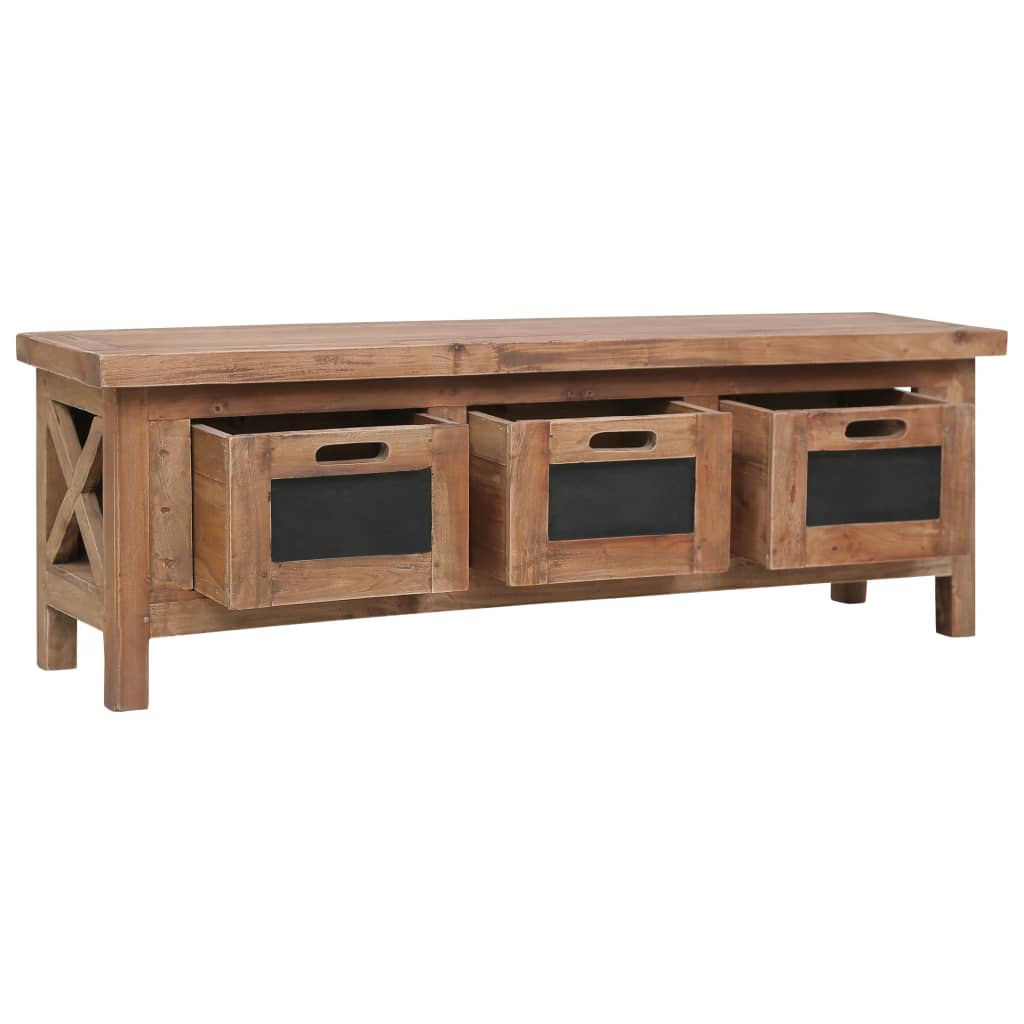Tv-meubel met 3 lades 120x30x40 cm massief mahoniehout