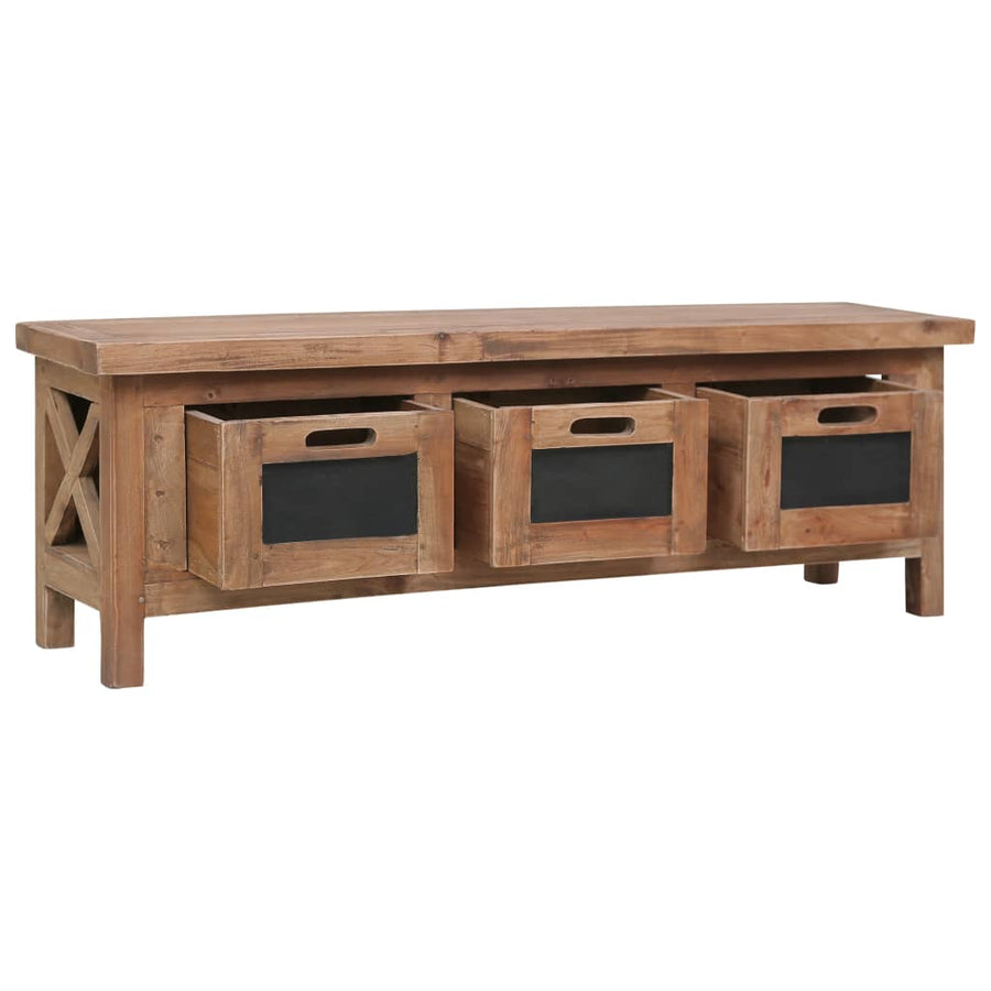 Tv-meubel met 3 lades 120x30x40 cm massief mahoniehout