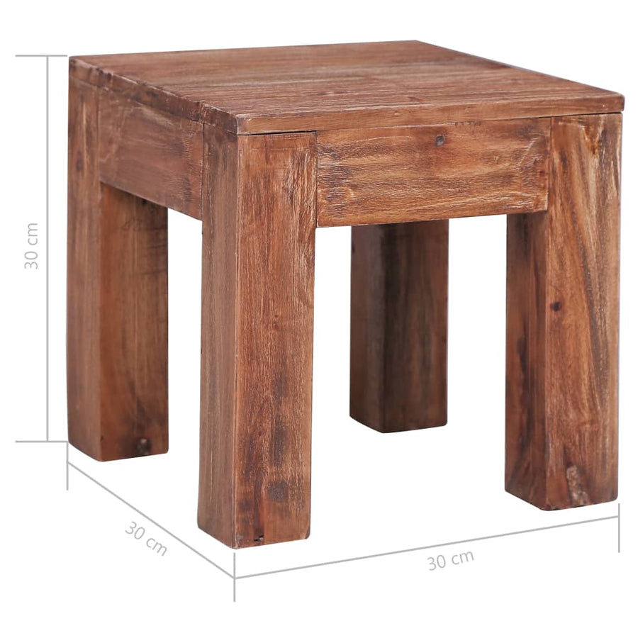 Salontafel Massief Gerecycled Hout 30 x 30 x 30 cm