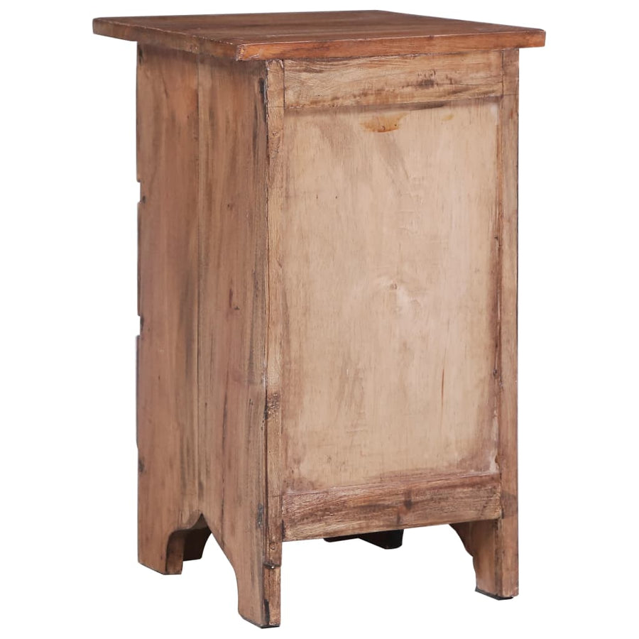 Nachtkastje 30X30X51 Cm Massief Gerecycled Hout