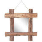 Spiegel 50x50 cm gerecycled teakhout naturel