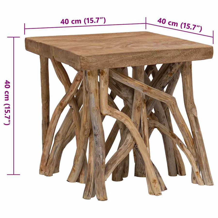 Salontafel Takken 40X40X40 Cm Gemengd Gerecycled Hout