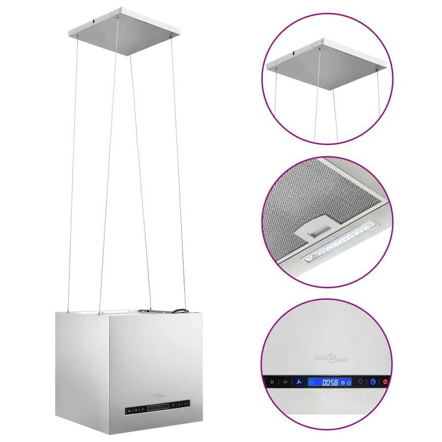 Afzuigkap Hangend Met Aanraaksensor Lcd Roestvrij Staal 37 cm Zilver