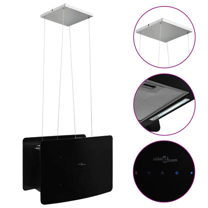 Afzuigkap Hangend Met Aanraaksensor Lcd Gehard Glas Hoogglans Wit